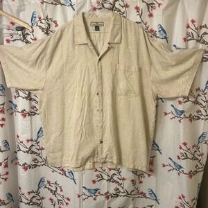 Tommy Bahama Shirt Mens XXL Silk Button Up Hawaiian Aloha Camp Tropical Tiki
